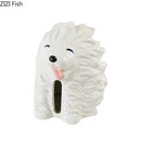 GobekUsa Cartoon Puppy Tissue Box: Cute Animals Ceramic Desk Decoration & Paper Towel Case