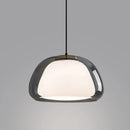 Nordic Double Glass Pendant Light in Amber, Gray, or Clear