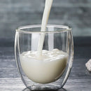 GobekUsa Double Wall Glass Cup for Coffee Milk Juice Tea - High-resistance Drinkware