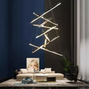 GobekUsa Aluminum Bar LED Chandelier for Stair Hall Dining Living Room - Indoor Lighting Fixture