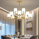 GobekUsa Glass Chandelier: Nordic Modern LED Hanging Light for Living Room and Bedroom