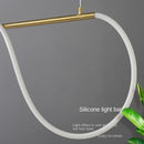 Modern Linear Stainless Steel LED Pendant Light