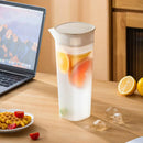 GobekUsa Large Capacity Cold Water Bottle for Lemon Tea, Half Transparent, Low Temperature Resistant