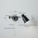 GobekUsa Black Iron LED Wall Sconce for Home Decor - Modern Nordic Style