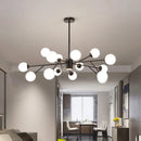 GobekUsa Gold Black LED Ceiling Chandelier for Living Room Bedroom Lighting Fixtures