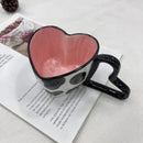 GobekUsa Heart Shape Ceramic Coffee Mug - 10oz Unique Design and Lovely Gift