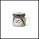 GobekUsa Espresso Cups Ceramic Cup Personalized French Coffee Gift With Lid