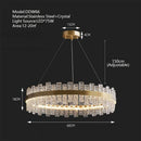 GobekUsa Crystal LED Chandelier: Gold/Black Luxury Pendant Lighting for Home