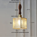 GobekUsa Glass Globe LED Pendant Light Fixture for Porch Kitchen Aisle, Adjustable Hanging Lamp
