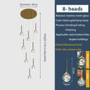GobekUsa Gold Crystal Raindrop Chandelier for Staircase Foyer