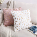 GobekUsa Gold Feather Velvet Cushion Cover 45x45 Decorative Throw Pillows for Sofa Car
