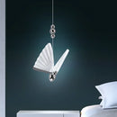 GobekUsa LED Butterfly Pendant Light for Bedroom Living Room: Modern Chanderlier Fixture Lamps