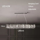 GobekUsa Crystal LED Chandelier: Modern Luxury Chrome Steel & Clear K9 Crystal Lighting