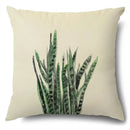 GobekUsa Green Leaves Decorative Pillow Case - Simple Style Cotton Linen Sofa Cushion Cover