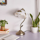 GobekUsa Glass Flower Led Desk Lamp, Dimmable Modern Table Lamp for Bedroom, Living Room