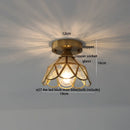 GobekUsa Glass LED Ceiling Lamp Modern Copper Socket Ceiling Lights