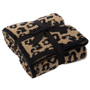 GobekUsa Leopard Print Knitted Fleece Blanket: Super Soft & Lightweight for Sofa Nap