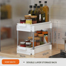 GobekUsa 2 Tier Sliding Drawer Organizer for Kitchen & Bathroom Cabinet