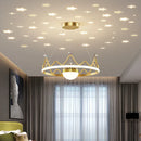 GobekUsa LED Gypsophila Chandelier for Modern Living Room Decor - Crown Ceiling Pendant Light