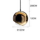 GobekUsa Gold Chrome Ball Pendant LED Light for Kitchen, Bedroom, Dining Room