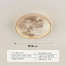 GobekUsa LED Moon Wood Ceiling Light 26/34CM Walnut Decor - Bedroom Living Room Home Illumination