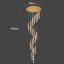 GobekUsa Crystal Chandelier Stair Pendant Lamp Living Room Pendant Lights Interior Lighting
