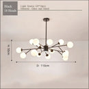 GobekUsa Gold Black LED Ceiling Chandelier for Living Room Bedroom Lighting Fixtures