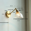 GobekUsa Clear Glass LED Wall Sconce Rotate Up Down, Perfect for Dining Room, Bathroom