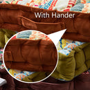 GobekUsa Bohemian Mandala Velvet Floor Cushion for Reading Nook and Party Decor