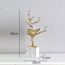 GobekUsa Golden Conch Metal Sculpture Decorative Figurine Artwork for Modern Home Decor