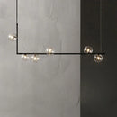 GobekUsa Glass Black Chandelier Pendant Lamp Nordic Modern Living Room Light