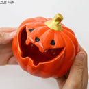 GobekUsa Halloween Pumpkin Ghost Ashtray - Funny Ceramic Office Desktop Weed Ash Tray Gift