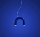 GobekUsa Blue Metal Arch Chandelier Pendant Light - Modern Design for Home Décor