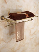 GobekUsa Brass Bathroom Hardware Set: Shelf, Toilet Brush Holder, Paper & Towel Holder