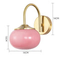 GobekUsa Glass Ball Wall Lamp: Modern Pink & White Stylish Lighting Fixture for Living Room