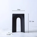 GobekUsa Geometric Ceramic Semicircular Arch Decor Figurines Home Decor Accessories