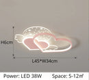 GobekUsa Children's Love LED Chandelier: Kids Room Bedroom Lighting Fixture