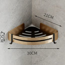 GobekUsa Gold Bathroom Corner Shelf: Wall-Mounted Triangle Storage Rack for Toiletries