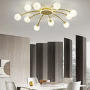 GobekUsa Ball Glass Ceiling Light in Gold for Living Room, Dining, Bedroom by GobekUsa
