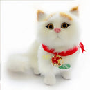 GobekUsa Cat Dog Plush Ornaments Dolls for Home Decor & TV, Realistic Pet Figurines