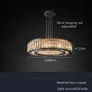 GobekUsa Gold Crystal Ceiling Chandelier LED Light Fixture for Luxury Home Decor