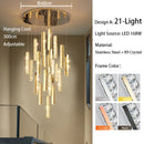 GobekUsa Large Crystal Luxury Chandelier for Living Room Dining Hall Stair Suspension
