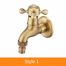 GobekUsa Antique Brass Garden Bibcocks Single Cold Tap Faucet for Outdoor Use