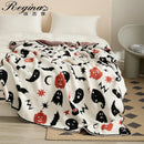 GobekUsa Kawaii Bee Pattern Cozy Blanket - Super Soft White Spot Edge Design