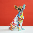 GobekUsa Chihuahua Dog Resin Sculpture Pop Art Animal Statue Home Decor Object