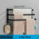 GobekUsa Aluminum Bathroom Towel Rack with Hook, Wall Mounted Multiple Layer Cloth Hanger