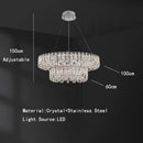 GobekUsa Crystal Pendant Ceiling Lamp LED Luxury Hanging Light