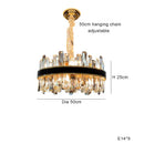 GobekUsa Crystal Leather Chandelier | Modern LED Lustres for Living Room & Dining Room