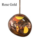 Lava-Inspired Acrylic Pendant Light in Polished Chrome