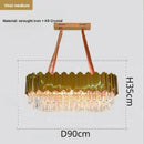 GobekUsa Crystal Ceiling Chandelier: Luxury Round LED Light for Living Room, Artistic Home Decor